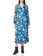 Women's 001098521191 Dress, Blue (Multi/Foggy Sky B01), 6 Women's 001098521191 Dress, Blue (Multi/Foggy Sky B01), 6