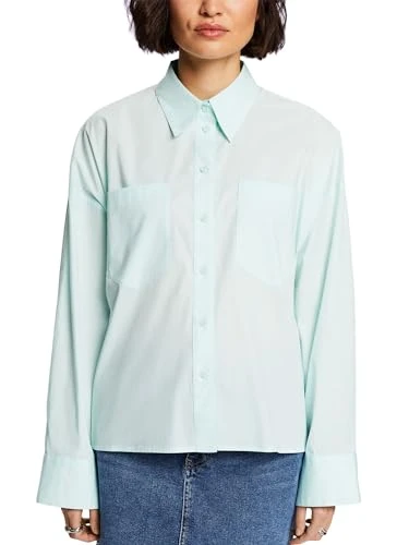 Women's 014ee1f301 Blouse, 390/Light Aqua Green, M