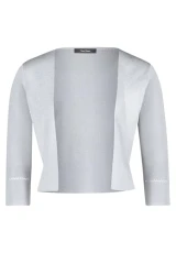 Women's 0225/4818 Cardigan Sweater, Grey/Silver, M