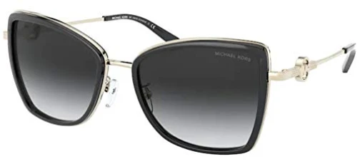 Women's 0MK1067B Sunglasses, Black/Grey Shaded, 55