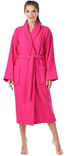 Women's 100% Cotton Terry Bathrobe LA40-227 (Amaranth (D02), L)