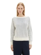Women's 1039995 Sweater, 35160 – Offwhite Blue Structure, XXL Women's 1039995 Sweater, 35160 – Offwhite Blue Structure, XXL