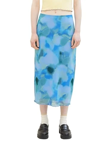 Women's 1040883 midi Skirt, 34598-Blue Mint Watercolor Print, S
