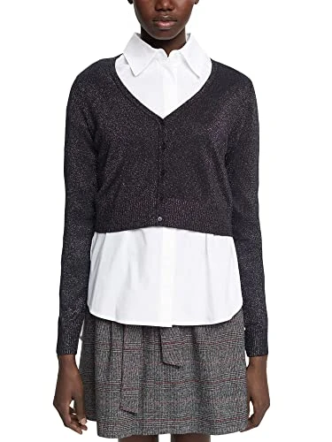 Women's 112ee1i310 Cardigan Sweater, 003/Black 3, XL