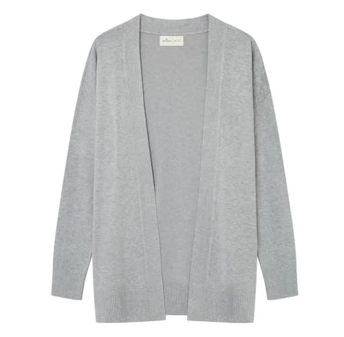 Women's 1348625 Plain Open Cardigan, Grey Mix, M