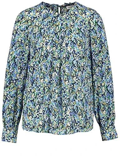 Women's 160001-31400 Blouse, Blue/Green Print, 22