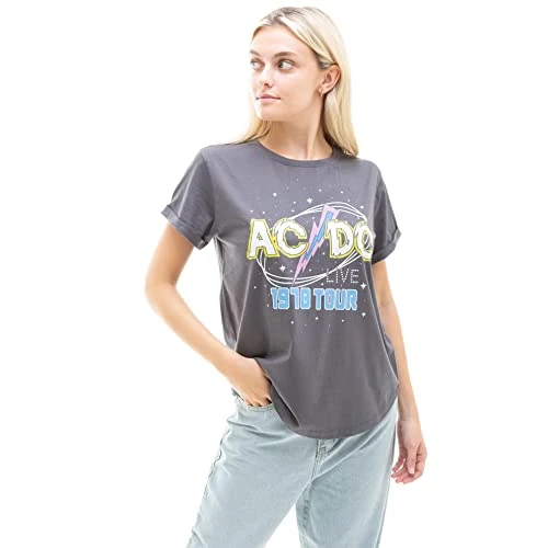 Women's 1978 Tour T Shirt, Charcoal, 12 UK