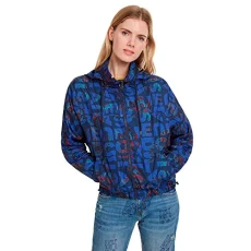 Women's 19wwewal500040 Jackets, Blue, L Women's 19wwewal500040 Jackets, Blue, L