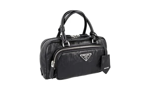 Women's 1BB099 UVL F0002 Black Leather Shoulder Bag