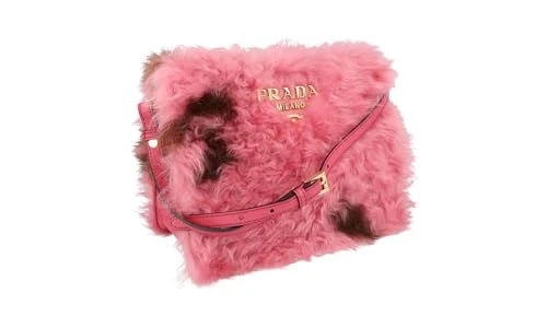 Women's 1BC046 Pink Saffiano Leather Shoulder Bag