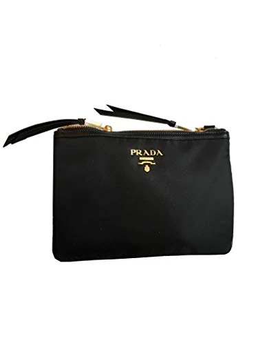 Women's 1BH046 QXO F0002 Black Nylon Shoulder Bag
