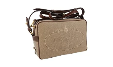 Women's 1BH089 UCW F0B16 Brown Fabric Shoulder Bag Women's 1BH089 UCW F0B16 Brown Fabric Shoulder Bag