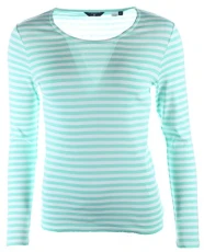 Women's 1X1 Rib Striped T-Shirt LS Pyjama Bottoms, Grün (Opal Green 347), 8 (Manufacturer Size: X-Small)