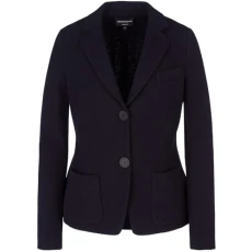 Womens 2 Buttons Fitted Jacket Black Blue Navy L Womens 2 Buttons Fitted Jacket Black Blue Navy L