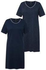 Women's 2 Pieces, Big Shirts, Simple and dots Nightgown, Midnight Blue, 20-22 Women's 2 Pieces, Big Shirts, Simple and dots Nightgown, Midnight Blue, 20-22
