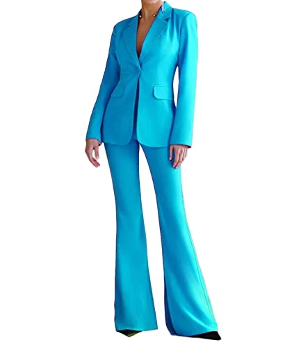 Women's 2 Pieces Pant Suit Blazer Formal Business Trouser Suits Office Lady Suit Sets Elegant Suit f