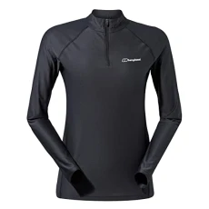 Women's 24/7 Half Zip Long Sleeve Tech Baselayer T-Shirt, Black, 12 Women's 24/7 Half Zip Long Sleeve Tech Baselayer T-Shirt, Black, 12
