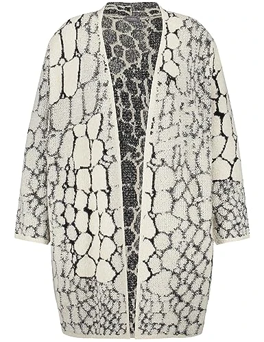 Women's 25310 Cardigan Sweater, Stone Patterned, 18