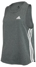 Women's 3 Stripes Loose Fit Athletic Tank Top, Black Melange, L Women's 3 Stripes Loose Fit Athletic Tank Top, Black Melange, L