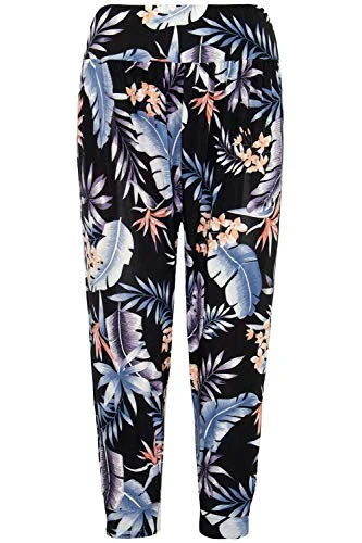 Womens 3/4 Ali Baba Trouser Ladies Floral Print Pants Harem Baggy Loose Leggings