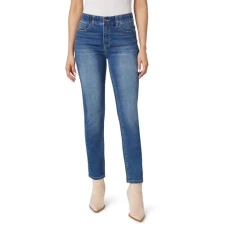 Women's 360 Sculpt Mid-Rise Straight Ankle Jeans, Pacific, 12