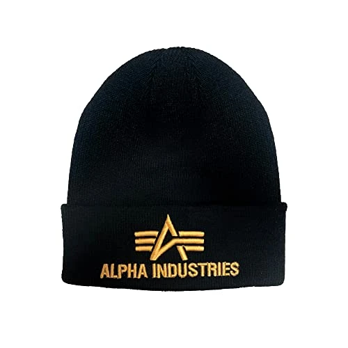 Women's 3D Beanie Acrylic Hat, Black, Talla Única