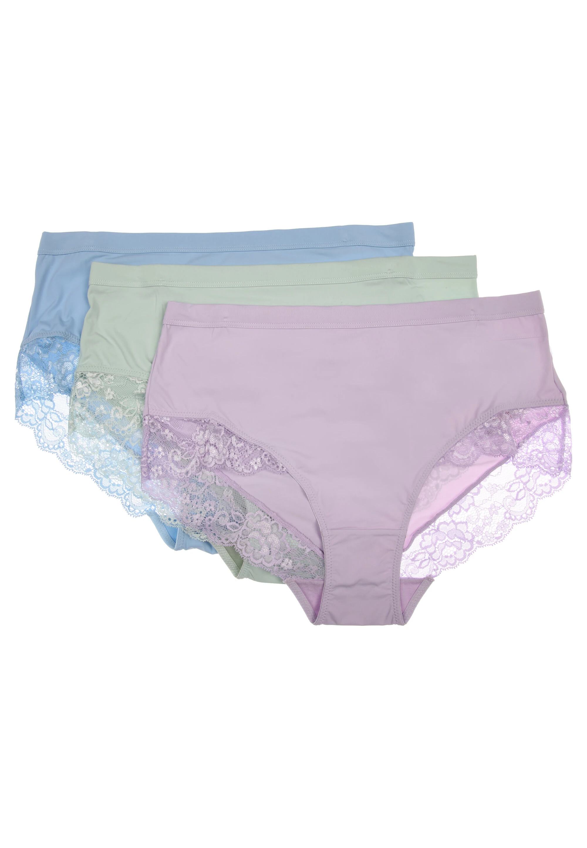 Womens 3pk Pastel High Waist Full Briefs