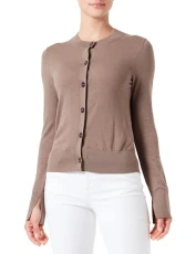 Women's 403501061071 Cardigan Sweater, Milky Brown, L Women's 403501061071 Cardigan Sweater, Milky Brown, L