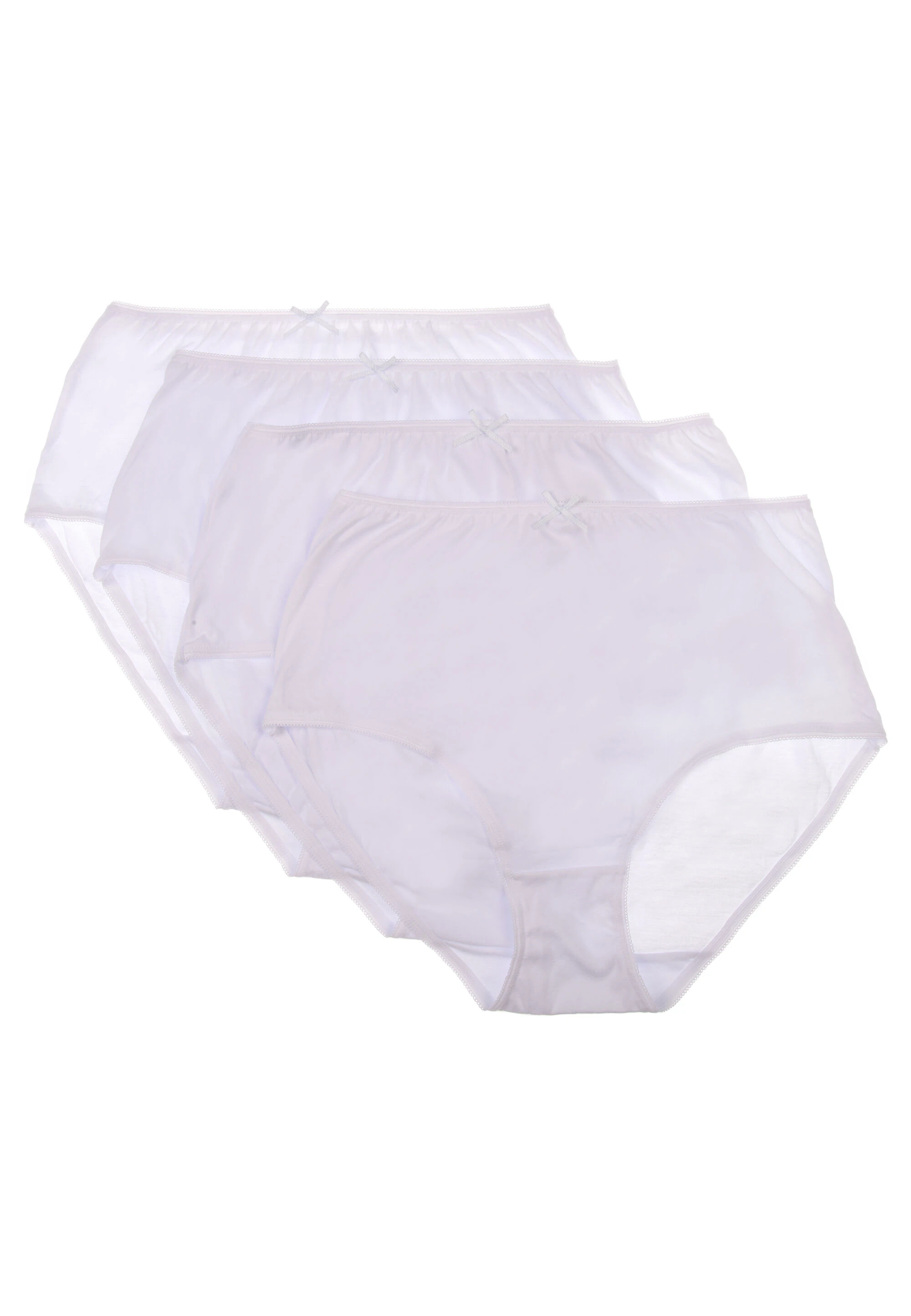 Womens 4pk Plain White Briefs