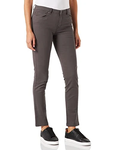 Women's 5 Pocket Ladies Cargo Trouser Pant, Grey (Pistol), W30 (Size: M)