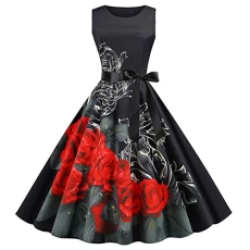 Women's 50s Dresses Vintage Rockabilly Cocktail Dress Sexy Sleeveless Prom Dress Elegant A-Line Dress Floral Print Summer Dress Knee-Length V-Neck Evening Dress High Waist Pleated Skirt Women's 50s Dresses Vintage Rockabilly Cocktail Dress Sexy Sleeveless Prom Dress Elegant A-Line Dress Floral Print Summer Dress Knee-Length V-Neck Evening Dress High Waist Pleated Skirt