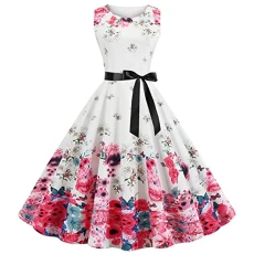Women's 50s Dresses Vintage Rockabilly Cocktail Dress Sexy Sleeveless Prom Dress Elegant A-Line Dress Floral Print Summer Dress Knee-Length V-Neck Evening Dress High Waist Pleated Skirt Women's 50s Dresses Vintage Rockabilly Cocktail Dress Sexy Sleeveless Prom Dress Elegant A-Line Dress Floral Print Summer Dress Knee-Length V-Neck Evening Dress High Waist Pleated Skirt