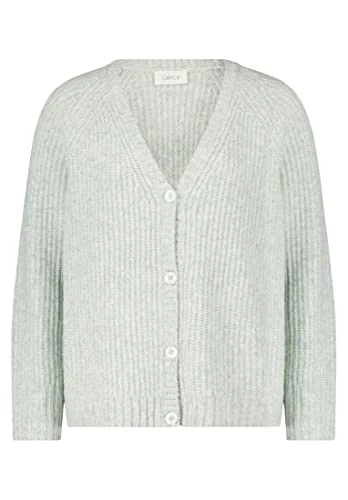 Women's 5413/7018 Cardigan Sweater, Bright Green Melange, 3 UK