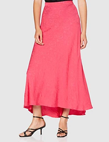 Women's 5.pa.Falda Midi LISO Sati-c/75 Skirt, Purple (Purple/Lilac 75), 8 (Size: 36)