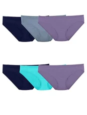 Women's 6 Pack Microfiber Bikini Panties, Multi, 7 Women's 6 Pack Microfiber Bikini Panties, Multi, 7