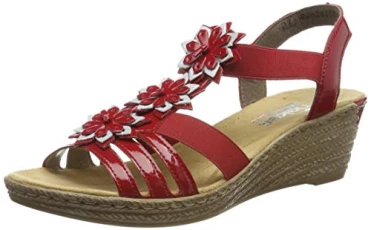 Women's 62461-34 Closed Toe Sandals, Red (Rosso/Ice 34), 8 UK