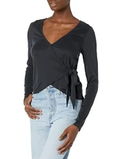 Women's 7w66028 Dress Shirt, Jet Black, Medium