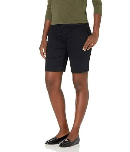 Women's 9 Inch Hollywood Chino Short (Standard and Plus), Black, 10