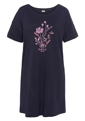 Women's 91186042 Nightgown, darkblue, oversized