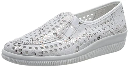 Women's 940128-03 Loafer, Weiß, 10 UK