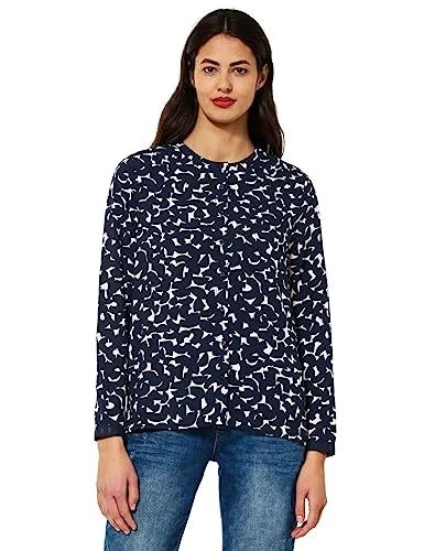 Women's A343642 Long Sleeve Blouse, Deep Blue, 10