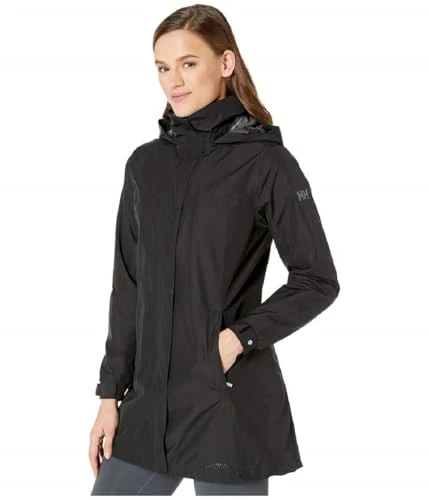 Womens Aden Long Coat, L, Black