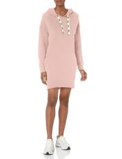 Women's Aderyn Hoodie Dress Shirt, Clay Pink, S Women's Aderyn Hoodie Dress Shirt, Clay Pink, S