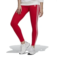 Women's Adicolor Classics 3-Stripes Leggings, Vivid Red, S Women's Adicolor Classics 3-Stripes Leggings, Vivid Red, S