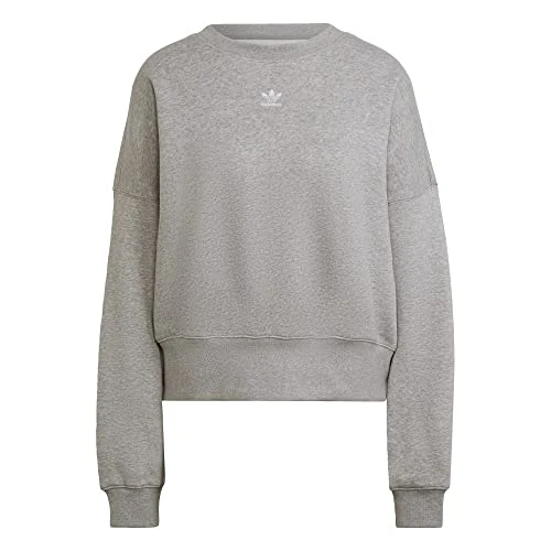 Women's Adicolor Essentials Fleece Sweatshirt, Medium Grey Heather