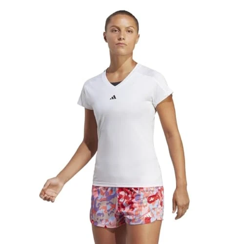 Women's AEROREADY Train Essentials V-Neck T-Shirt, White, M