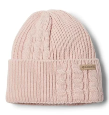 Women's Agate Pass Cable Knit Beanie hat, Pink-Dusty Pink, One Size Fits All