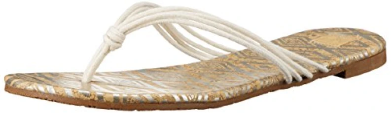 Women's Alana Strappy Sandals Flip Flop, White, 8 UK