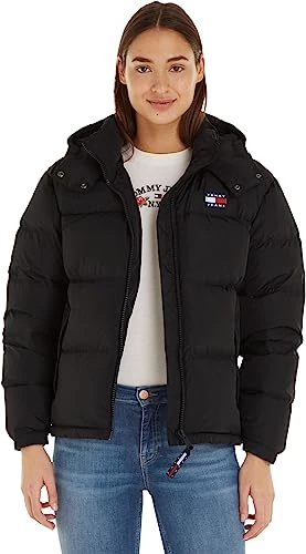 Women's Alaska Puffer Down-Filled Jacket Winter, Black (Black), L