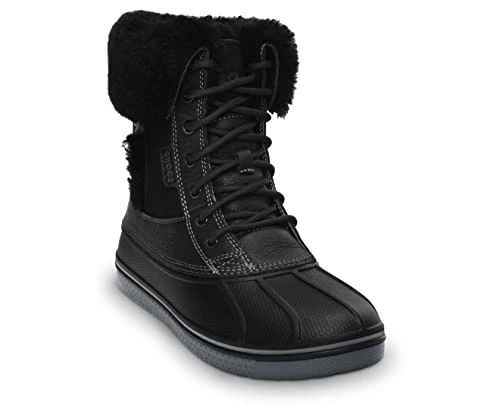 Women's AllCast Luxe Duck Boot, Black (Black/Charcoal), 3 UK